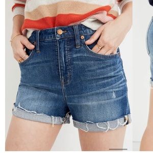 Madewell high-rise denim shorts